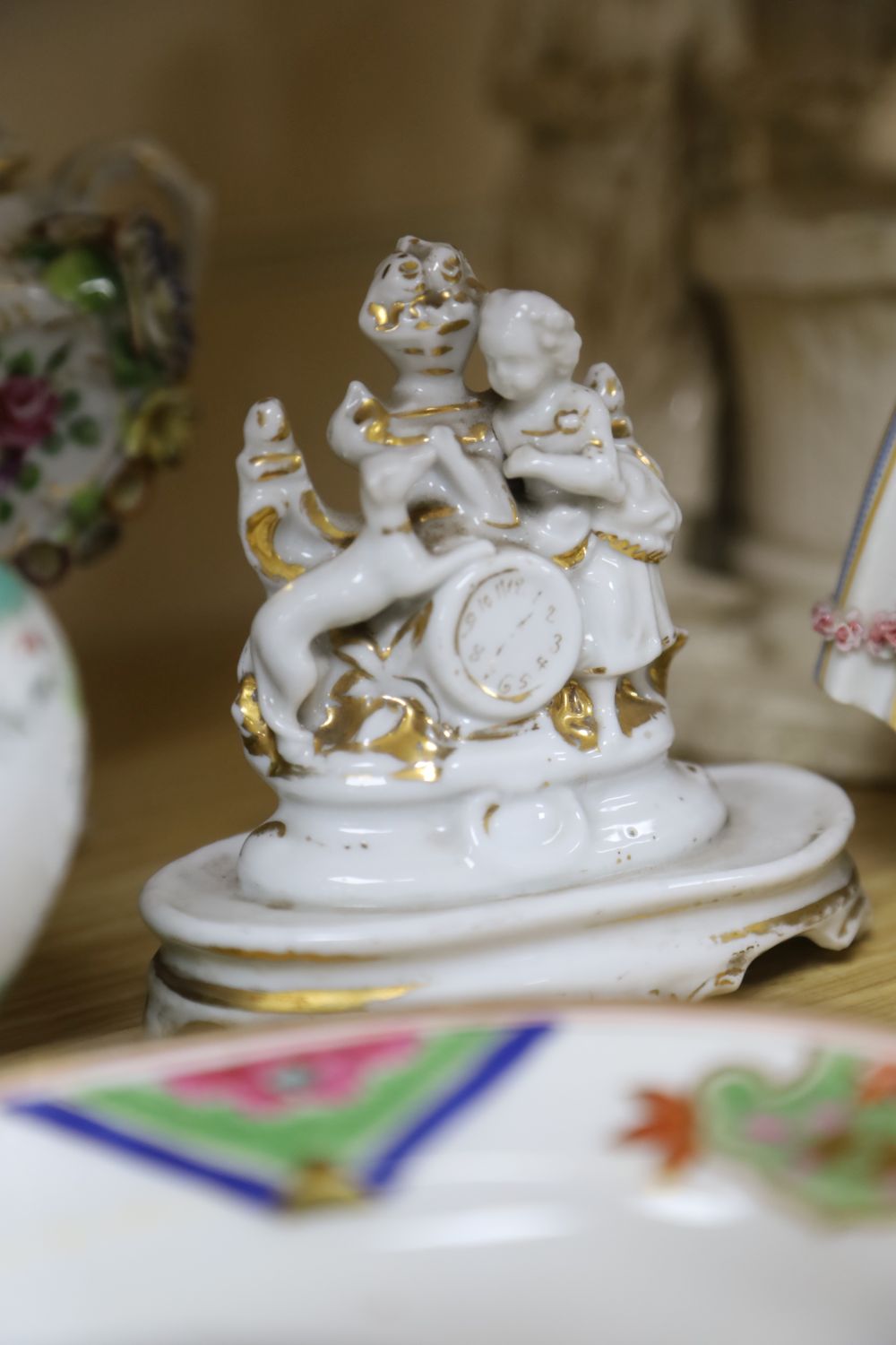 A group of Continental porcelain figures, vases and dishes, 19th/20th century